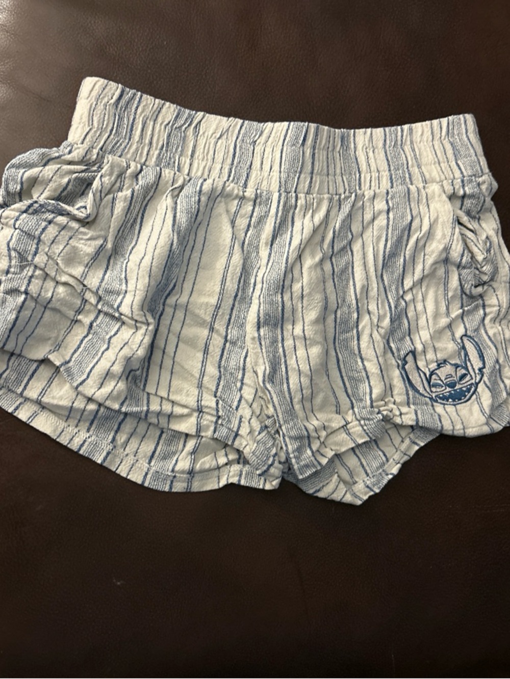 Disney Blue & White Striped Shorts